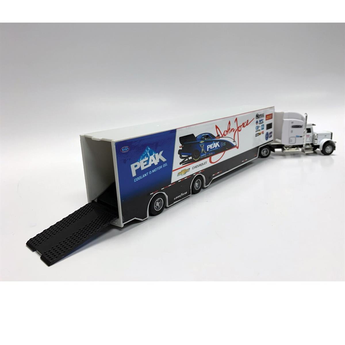 Auto World 2019 John Force Peak Transporter 1/64 スケール | ダイキャストカー ダイキャスト 車のおもちゃ 車 おもちゃ コレクション ミニチュア ダイカスト モデルカー ミニカー アメ車 ギフト プレゼント