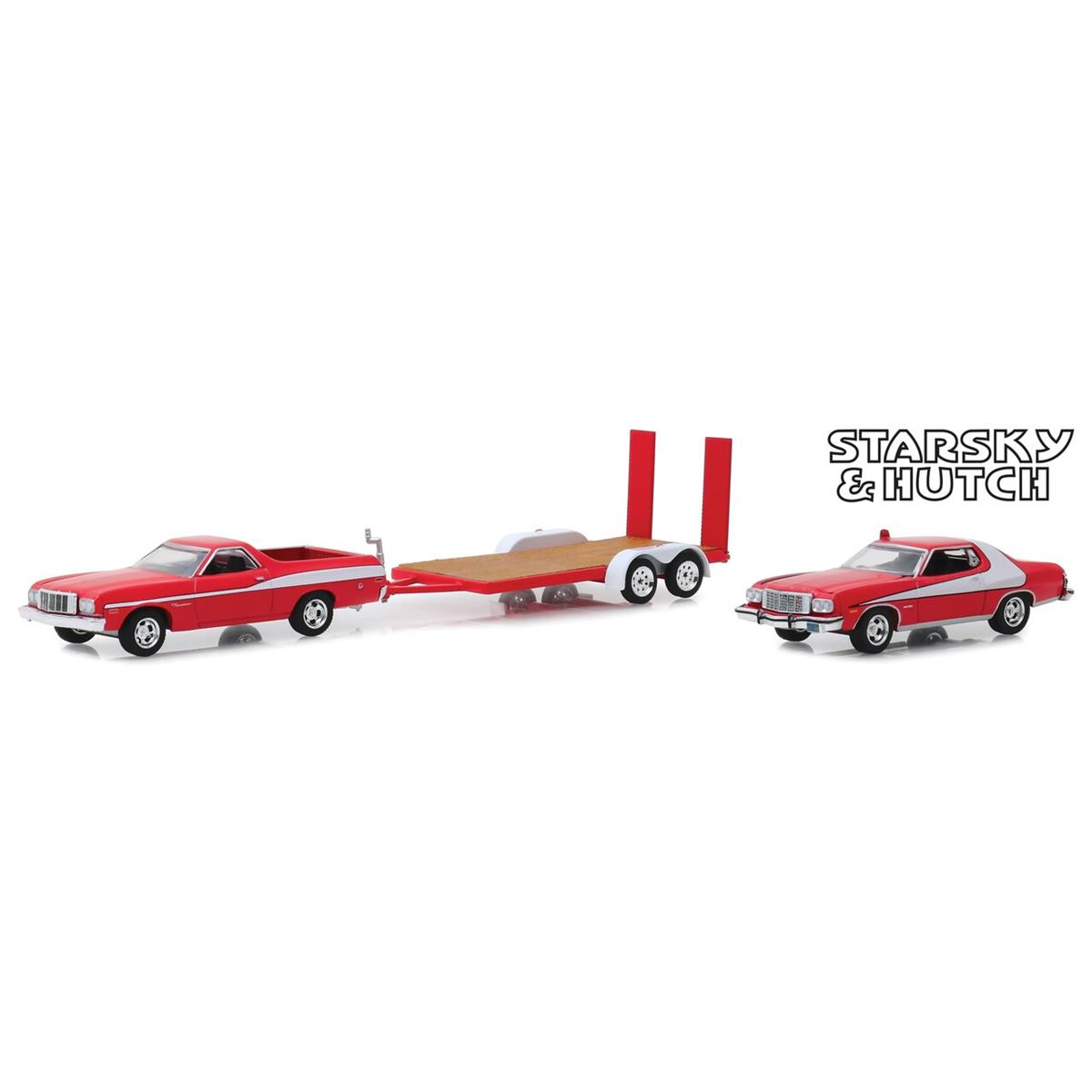 Greenlight Starsky Hutch 1976 フォード Ranchero Trailered 1976 Gran Torino 1/64 スケール | ダイキャストカー ダイキャスト 車のおもちゃ 車 おもちゃ コレクション ミニチュア ダイカスト モデルカー ミニカー アメ車 ギフト プレゼント