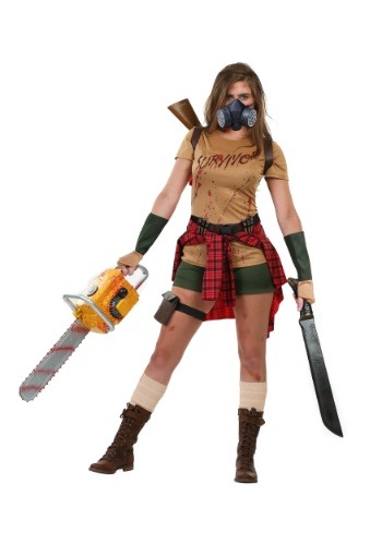 ゾンビ Survivor コスチューム for Women クリスマス ハロウィン レディース コスプレ 衣装 女性 仮装 女性用 イベント パーティ ハロウィーン 学芸会