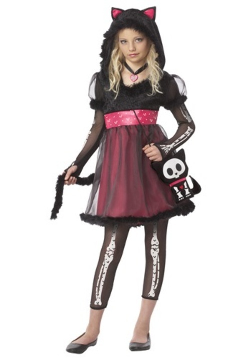 SKELANIMALSKITTHEKATコスプレコスチューム子供用女の子衣装ドレスワンピースランド仮装衣装忘年会パーティ学園祭文化祭学祭