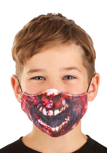 Child's ゾンビ Sublimated Face マスク | コスプレ 衣装  仮装 小道具 おもしろい  イベント パーティ 発表会 デコレーション リボン アクセサリー メンズ レディース 子供 おしゃれ かわいい ギフト プレゼント
