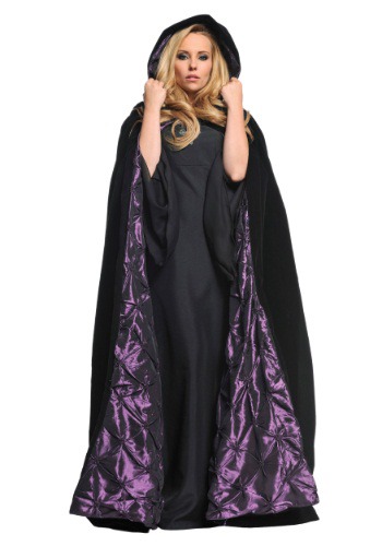 デラックス Velvet マント ケープ w/Purple Satin Lining | コスプレ 衣装  仮装 小道具 おもしろい  イベント パーティ 発表会 デコレーション リボン アクセサリー メンズ レディース 子供 おしゃれ かわいい ギフト プレゼント