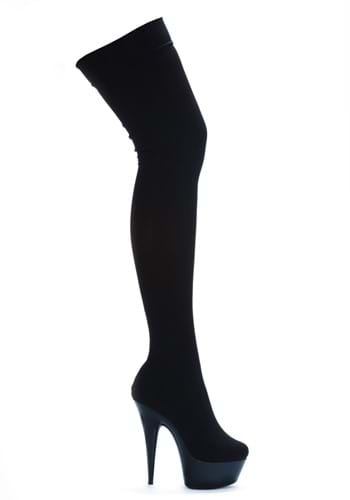 Stretch Lycra ブラック Thigh High ブーツ for Women | コスプレ 衣装  仮装 小道具 おもしろい  イベント パーティ 発表会 デコレーション リボン アクセサリー メンズ レディース 子供 おしゃれ かわいい ギフト プレゼント