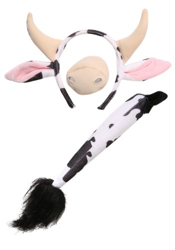 Cow Ears and Tail Set | コスプレ 衣装 仮装 小道具 おもしろい イベント パーティ 発表会 デコレーション リボン アクセサリー メンズ レディース 子供 おしゃれ かわいい ギフト プレゼント