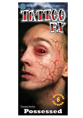 Possessed Veins Temporary Tattoo | コスプレ 衣装  仮装 小道具 おもしろい  イベント パーティ 発表会 デコレーション リボン アクセサリー メンズ レディース 子供 おしゃれ かわいい ギフト プレゼント