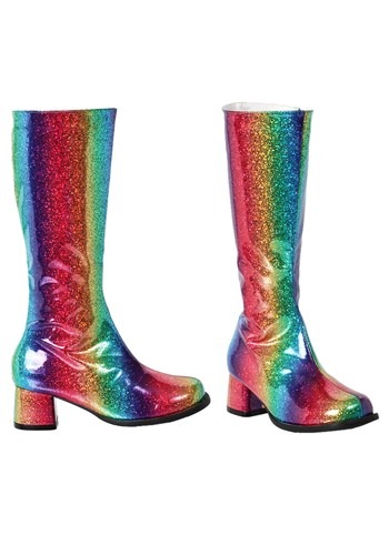 ガールズ Rainbow Gogo ブーツ | コスプレ 衣装  仮装 小道具 おもしろい  イベント パーティ 発表会 デコレーション リボン アクセサリー メンズ レディース 子供 おしゃれ かわいい ギフト プレゼント