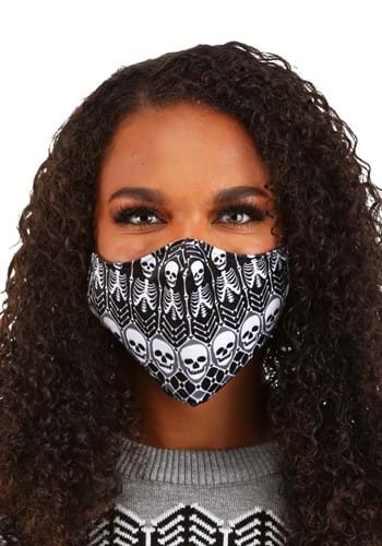 Skeletons Pattern Sublimated Face マスク for 大人用s | コスプレ 衣装  仮装 小道具 おもしろい  イベント パーティ 発表会 デコレーション リボン アクセサリー メンズ レディース 子供 おしゃれ かわいい ギフト プレゼント
