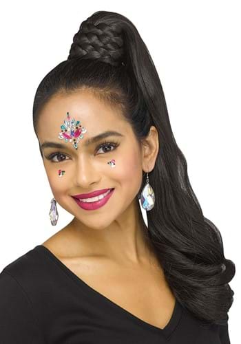 ブラック Genie Ponytail Hairpiece アクセサリー | コスプレ 衣装  仮装 小道具 おもしろい  イベント パーティ 発表会 デコレーション リボン アクセサリー メンズ レディース 子供 おしゃれ かわいい ギフト プレゼント