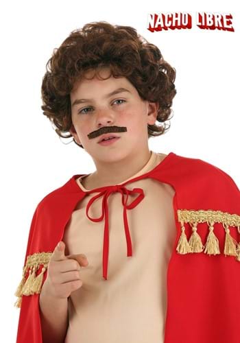 チャイルド Nacho Libre Mustache and ウィッグ | コスプレ 衣装  仮装 小道具 おもしろい  イベント パーティ 発表会 デコレーション リボン アクセサリー メンズ レディース 子供 おしゃれ かわいい ギフト プレゼント