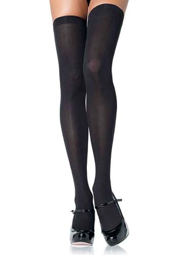 ブラック Opaque Plus Nylon Thigh High 大きいサイズ Tights | コスプレ 衣装  仮装 小道具 おもしろい  イベント パーティ 発表会 デコレーション リボン アクセサリー メンズ レディース 子供 おしゃれ かわいい ギフト プレゼント