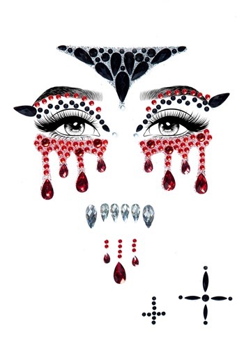 ヴァンパイア 吸血鬼 Face Adhesive Jewel Kit | コスプレ 衣装  仮装 小道具 おもしろい  イベント パーティ 発表会 デコレーション リボン アクセサリー メンズ レディース 子供 おしゃれ かわいい ギフト プレゼント