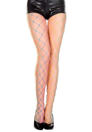 Rainbow Net Tights for Women | コスプレ 衣装  仮装 小道具 おもしろい  イベント パーティ 発表会 デコレーション リボン アクセサリー メンズ レディース 子供 おしゃれ かわいい ギフト プレゼント