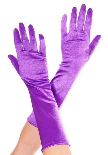 Purple Satin Womens グローブs | コスプレ 衣装  仮装 小道具 おもしろい  イベント パーティ 発表会 デコレーション リボン アクセサリー メンズ レディース 子供 おしゃれ かわいい ギフト プレゼント