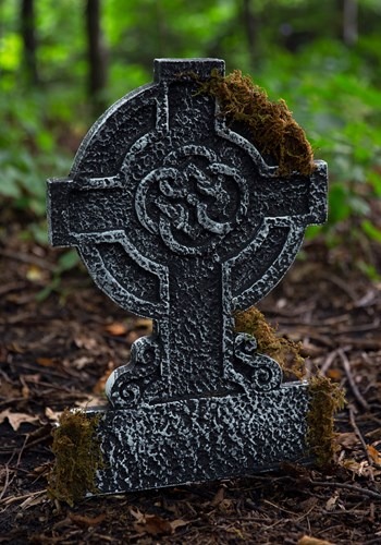 Mossy Celtic Cross Tombstone | コスプレ 衣装 仮装 小道具 おもしろい イベント パーティ 発表会 デコレーション リボン アクセサリー メンズ レディース 子供 おしゃれ かわいい ギフト プレゼント｜Mars shop