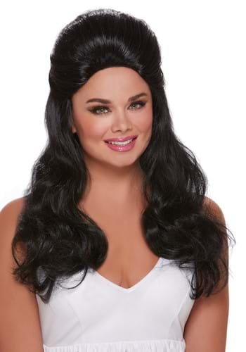 Women's ブラック Bouffant ウィッグ アクセサリー | コスプレ 衣装  仮装 小道具 おもしろい  イベント パーティ 発表会 デコレーション リボン アクセサリー メンズ レディース 子供 おしゃれ かわいい ギフト プレゼント