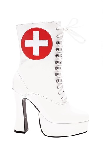 Women's ホワイト Nurse ブーツ | コスプレ 衣装 仮装 小道具 おもしろい イベント パーティ 発表会 デコレーション リボン アクセサリー メンズ レディース 子供 おしゃれ かわいい ギフト プレゼント