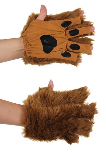 ブラウン 茶 茶色 Fingerless 大人用 Paws | コスプレ 衣装  仮装 小道具 おもしろい  イベント パーティ 発表会 デコレーション リボン アクセサリー メンズ レディース 子供 おしゃれ かわいい ギフト プレゼント