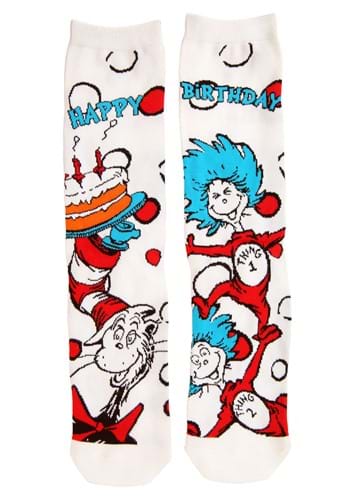 The Cat in the 帽子 ハット Birthday Crew Socks for 大人用s | コスプレ 衣装  仮装 小道具 おもしろい  イベント パーティ 発表会 デコレーション リボン アクセサリー メンズ レディース 子供 おしゃれ かわいい ギフト プレゼント
