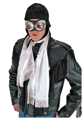 ホワイト Aviator Scarf  | コスプレ 衣装  仮装 小道具 おもしろい  イベント パーティ 発表会 デコレーション リボン アクセサリー メンズ レディース 子供 おしゃれ かわいい ギフト プレゼント