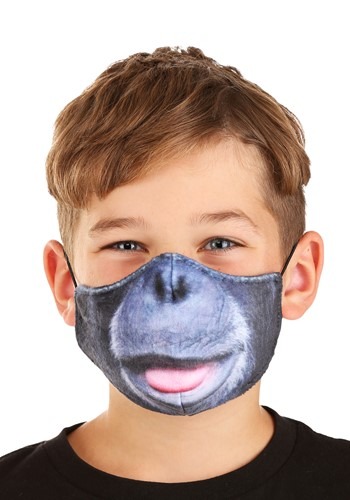 Child's Gorilla Sublimated Face マスク | コスプレ 衣装  仮装 小道具 おもしろい  イベント パーティ 発表会 デコレーション リボン アクセサリー メンズ レディース 子供 おしゃれ かわいい ギフト プレゼント