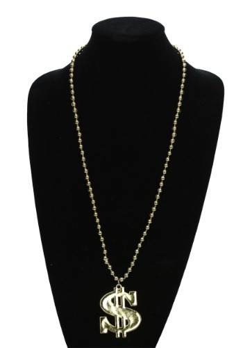 デラックス Dollar Sign Necklace | コスプレ 衣装  仮装 小道具 おもしろい  イベント パーティ 発表会 デコレーション リボン アクセサリー メンズ レディース 子供 おしゃれ かわいい ギフト プレゼント