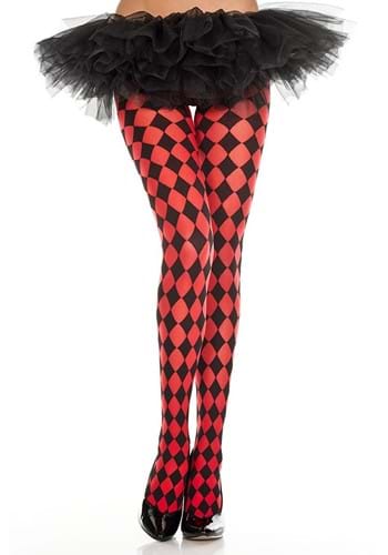 Women's レッド Diamond Jester Tights | コスプレ 衣装  仮装 小道具 おもしろい  イベント パーティ 発表会 デコレーション リボン アクセサリー メンズ レディース 子供 おしゃれ かわいい ギフト プレゼント
