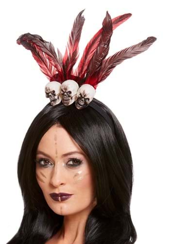 ブラック Voodoo ヘッドバンド with Skulls | コスプレ 衣装  仮装 小道具 おもしろい  イベント パーティ 発表会 デコレーション リボン アクセサリー メンズ レディース 子供 おしゃれ かわいい ギフト プレゼント