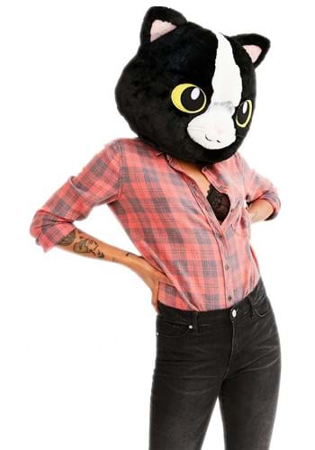 大人用 ブラック Cat Mascot Head マスク | コスプレ 衣装  仮装 小道具 おもしろい  イベント パーティ 発表会 デコレーション リボン アクセサリー メンズ レディース 子供 おしゃれ かわいい ギフト プレゼント