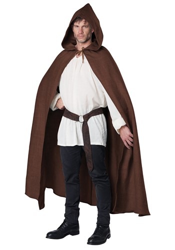 大人用 ブラウン 茶 茶色 フード Cloak | コスプレ 衣装  仮装 小道具 おもしろい  イベント パーティ 発表会 デコレーション リボン アクセサリー メンズ レディース 子供 おしゃれ かわいい ギフト プレゼント