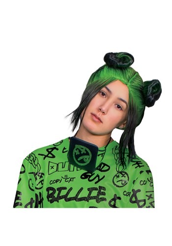 Billie Eilish 大人用 Green Double Bun ウィッグ | コスプレ 衣装  仮装 小道具 おもしろい  イベント パーティ 発表会 デコレーション リボン アクセサリー メンズ レディース 子供 おしゃれ かわいい ギフト プレゼント