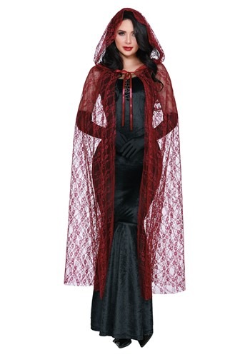 Bewitching Beauty レッド Lace マント ケープ | コスプレ 衣装  仮装 小道具 おもしろい  イベント パーティ 発表会 デコレーション リボン アクセサリー メンズ レディース 子供 おしゃれ かわいい ギフト プレゼント