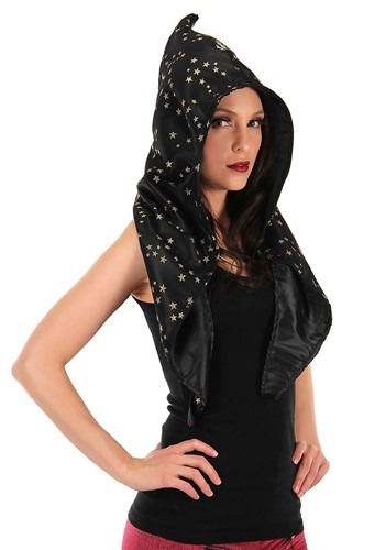 Wizard Alchemy Hood ブラック and Stars | コスプレ 衣装  仮装 小道具 おもしろい  イベント パーティ 発表会 デコレーション リボン アクセサリー メンズ レディース 子供 おしゃれ かわいい ギフト プレゼント