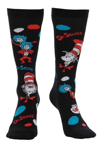 The Cat In The 帽子 ハット Pattern Socks 大人用's | コスプレ 衣装  仮装 小道具 おもしろい  イベント パーティ 発表会 デコレーション リボン アクセサリー メンズ レディース 子供 おしゃれ かわいい ギフト プレゼント