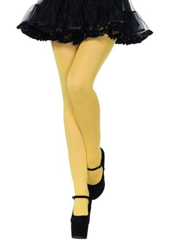 Yellow Nylon Opaque Tights for Women | コスプレ 衣装  仮装 小道具 おもしろい  イベント パーティ 発表会 デコレーション リボン アクセサリー メンズ レディース 子供 おしゃれ かわいい ギフト プレゼント