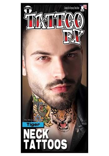 Neck 虎 タイガー トラ Tattoo | コスプレ 衣装  仮装 小道具 おもしろい  イベント パーティ 発表会 デコレーション リボン アクセサリー メンズ レディース 子供 おしゃれ かわいい ギフト プレゼント