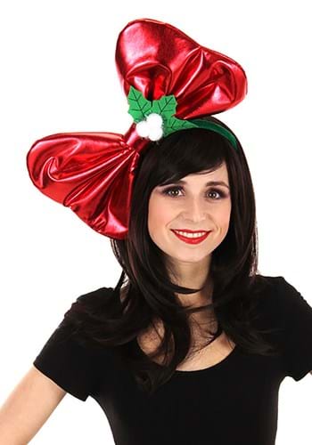 Giant Christmas Bow ヘッドバンド | コスプレ 衣装  仮装 小道具 おもしろい  イベント パーティ 発表会 デコレーション リボン アクセサリー メンズ レディース 子供 おしゃれ かわいい ギフト プレゼント