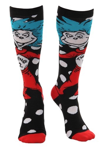 Thing 1 & Thing 2 Knee High コスチューム Socks | コスプレ 衣装  仮装 小道具 おもしろい  イベント パーティ 発表会 デコレーション リボン アクセサリー メンズ レディース 子供 おしゃれ かわいい ギフト プレゼント