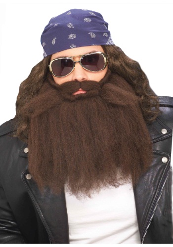 ブラウン 茶 茶色 Biker くま ベアーd & Mustache | コスプレ 衣装  仮装 小道具 おもしろい  イベント パーティ 発表会 デコレーション リボン アクセサリー メンズ レディース 子供 おしゃれ かわいい ギフト プレゼント