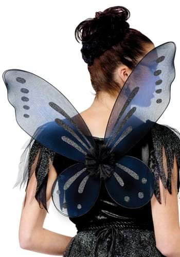 ブラック Fairy 羽 | コスプレ 衣装  仮装 小道具 おもしろい  イベント パーティ 発表会 デコレーション リボン アクセサリー メンズ レディース 子供 おしゃれ かわいい ギフト プレゼント