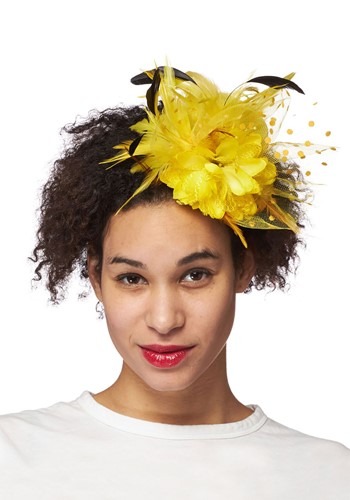 Trim Yellow Fascinator | コスプレ 衣装  仮装 小道具 おもしろい  イベント パーティ 発表会 デコレーション リボン アクセサリー メンズ レディース 子供 おしゃれ かわいい ギフト プレゼント