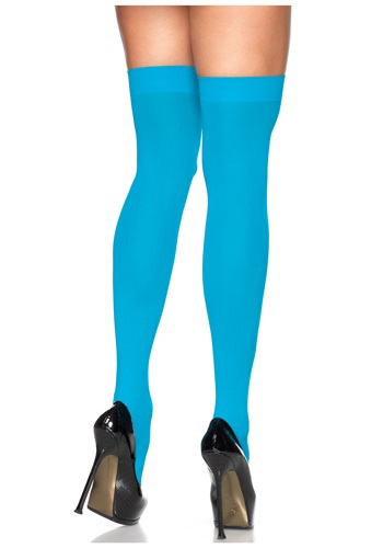Neon Blue Thigh High Stockings | コスプレ 衣装  仮装 小道具 おもしろい  イベント パーティ 発表会 デコレーション リボン アクセサリー メンズ レディース 子供 おしゃれ かわいい ギフト プレゼント