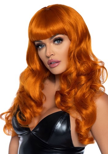 24in Long Wavy Bang Ginger/Orange ウィッグ | コスプレ 衣装 仮装 小道具 おもしろい イベント パーティ 発表会 デコレーション リボン アクセサリー メンズ レディース 子供 おしゃれ かわいい ギフト プレゼント｜Mars shop