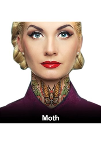 Moth Temporary Neck Tattoo | コスプレ 衣装  仮装 小道具 おもしろい  イベント パーティ 発表会 デコレーション リボン アクセサリー メンズ レディース 子供 おしゃれ かわいい ギフト プレゼント
