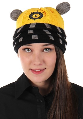 Yellow Eternal Dalek Knitted Winter 帽子 ハット | コスプレ 衣装  仮装 小道具 おもしろい  イベント パーティ 発表会 デコレーション リボン アクセサリー メンズ レディース 子供 おしゃれ かわいい ギフト プレゼント