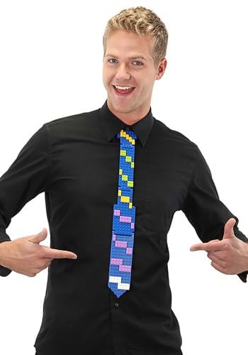 Bricky Blocks | Plastic Brick Necktie Blue | コスプレ 衣装  仮装 小道具 おもしろい  イベント パーティ 発表会 デコレーション リボン アクセサリー メンズ レディース 子供 おしゃれ かわいい ギフト プレゼント