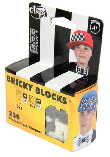 Bricky Blocks Plastic Brick Kit ブラック & ホワイト | コスプレ 衣装  仮装 小道具 おもしろい  イベント パーティ 発表会 デコレーション リボン アクセサリー メンズ レディース 子供 おしゃれ かわいい ギフト プレゼント