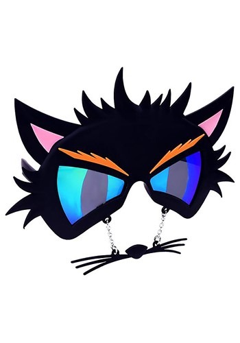 ブラック Cat's サングラス 眼鏡 | コスプレ 衣装  仮装 小道具 おもしろい  イベント パーティ 発表会 デコレーション リボン アクセサリー メンズ レディース 子供 おしゃれ かわいい ギフト プレゼント