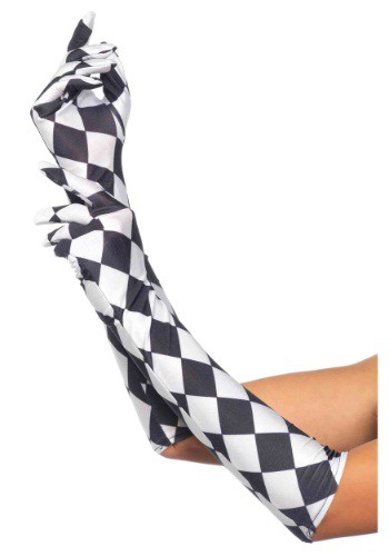 Harlequin Elbow Length グローブs | コスプレ 衣装  仮装 小道具 おもしろい  イベント パーティ 発表会 デコレーション リボン アクセサリー メンズ レディース 子供 おしゃれ かわいい ギフト プレゼント