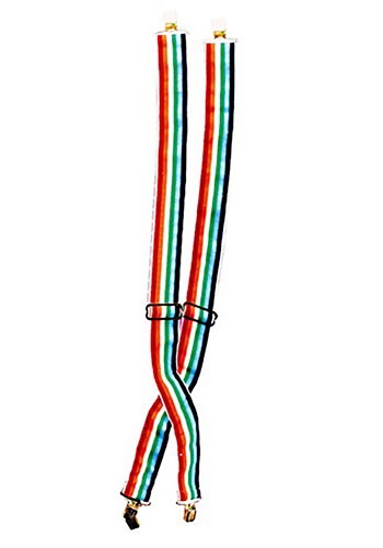 Rainbow ピエロ Suspenders | コスプレ 衣装  仮装 小道具 おもしろい  イベント パーティ 発表会 デコレーション リボン アクセサリー メンズ レディース 子供 おしゃれ かわいい ギフト プレゼント