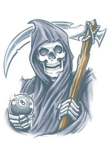 FX Temporary Reaper Tattoo | コスプレ 衣装  仮装 小道具 おもしろい  イベント パーティ 発表会 デコレーション リボン アクセサリー メンズ レディース 子供 おしゃれ かわいい ギフト プレゼント